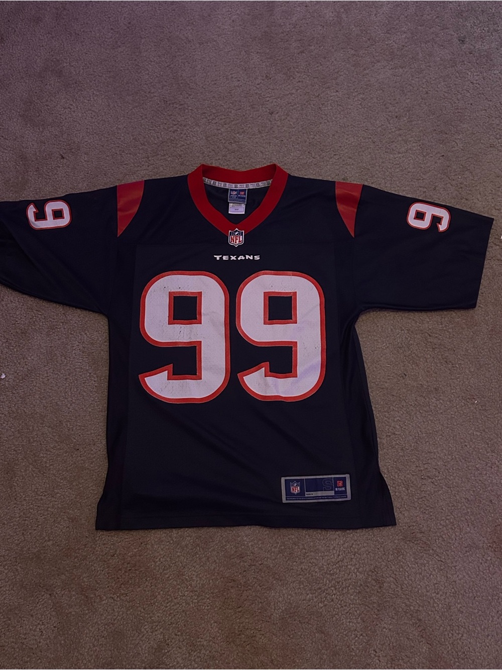 NFL Navy and Red #99 Football Jersey